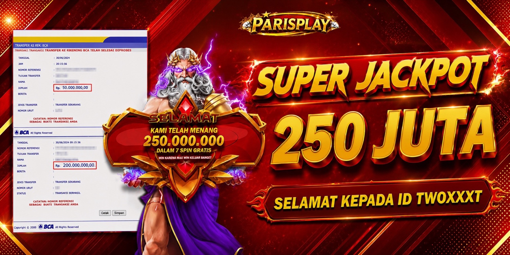 🔥 JACKPOT BESAR TELAH TIBA DI PARISPLAY 🔥